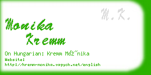 monika kremm business card